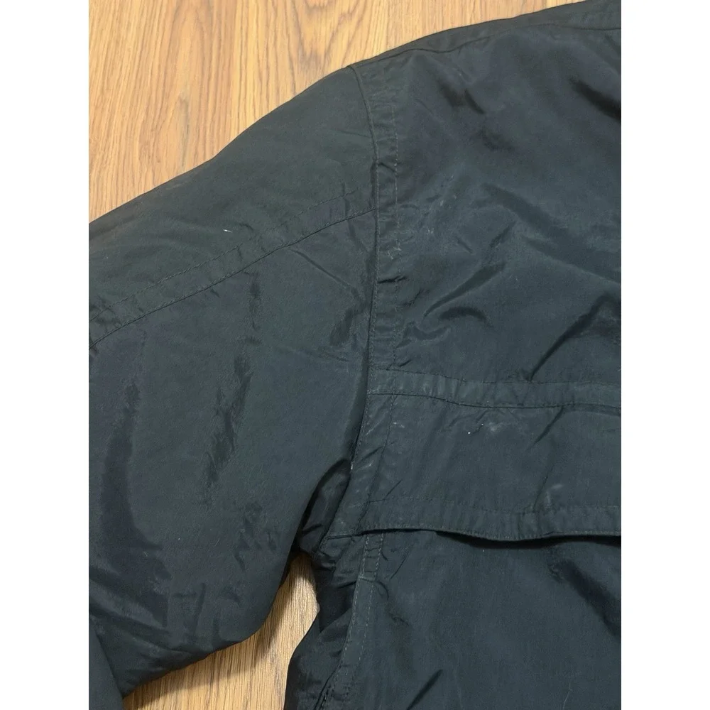 CB Sports Ski Jacket Mens Large Black Blue Zip Out Fleece Liner